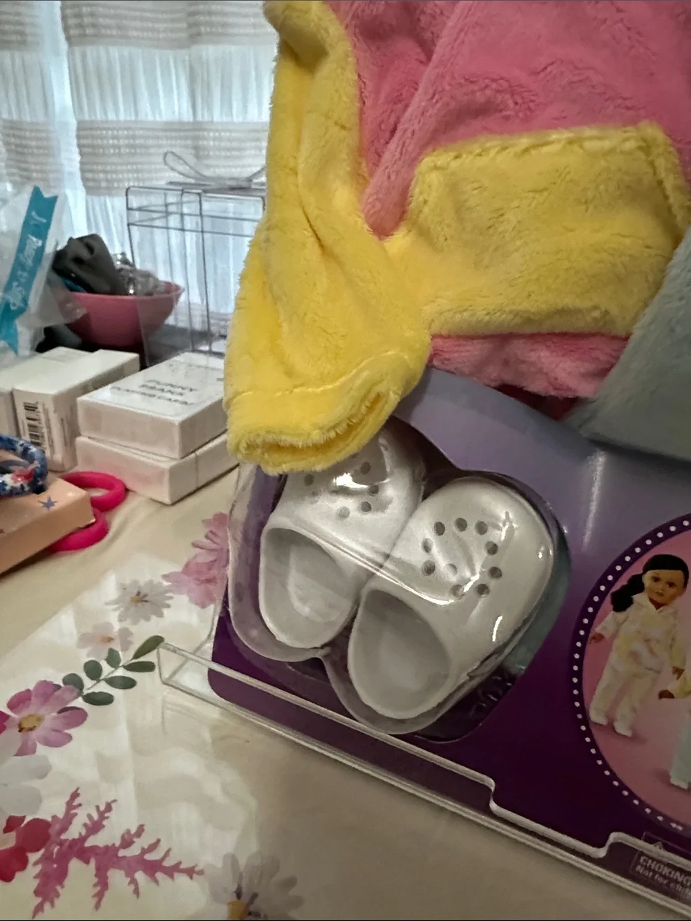 Plush Pastel Doll Outfit Set with White Clogs NWT